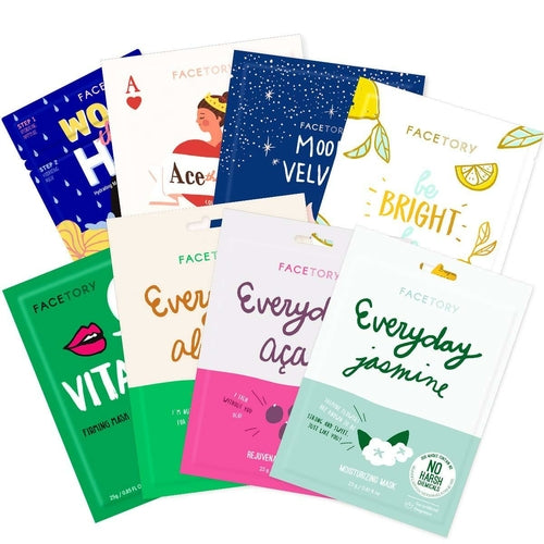 FaceTory Skin Type Sheet Mask Collection (Pack of 8)